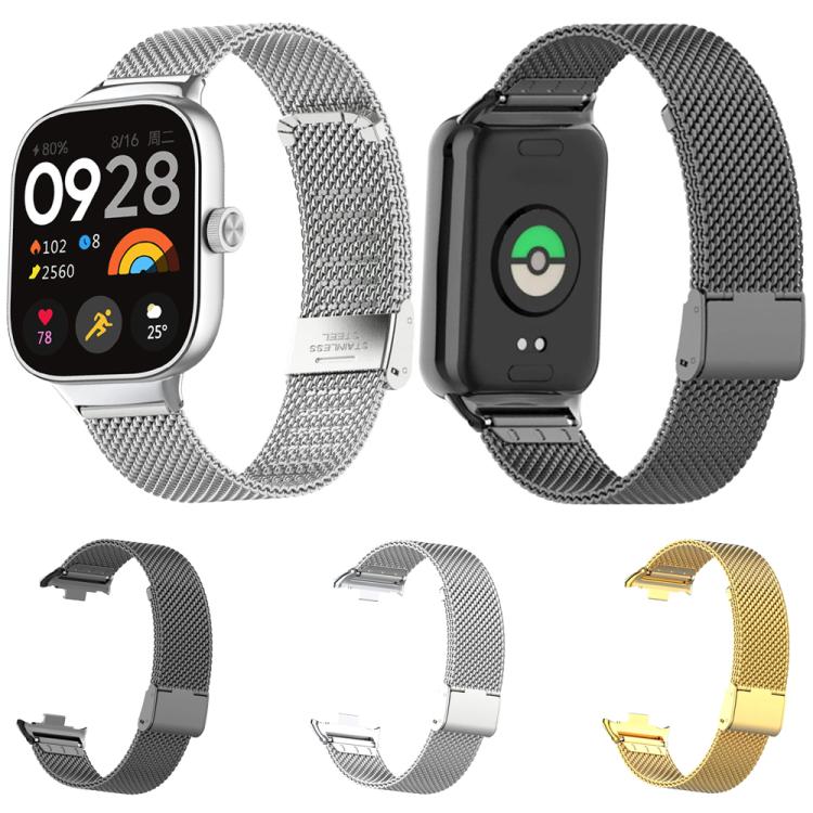 Fine Mesh Buckle Metal Stainless Steel Watch Band, For Xiaomi Band 10 Pro / Redmi Watch 6 / 5