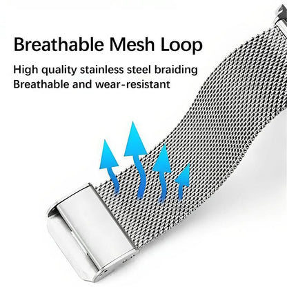 Fine Mesh Buckle Metal Stainless Steel Watch Band, For Xiaomi Band 10 Pro / Redmi Watch 6 / 5