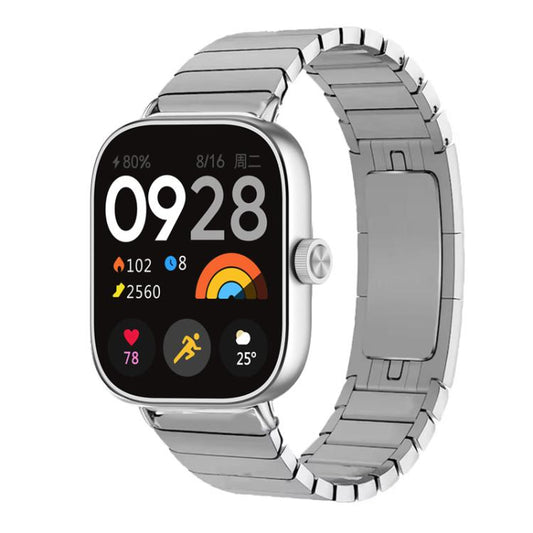 One Beads Dual-Press Butterfly Buckle Stainless Steel Watch Band, For Xiaomi Band 10 Pro / Redmi Watch 6 / 5