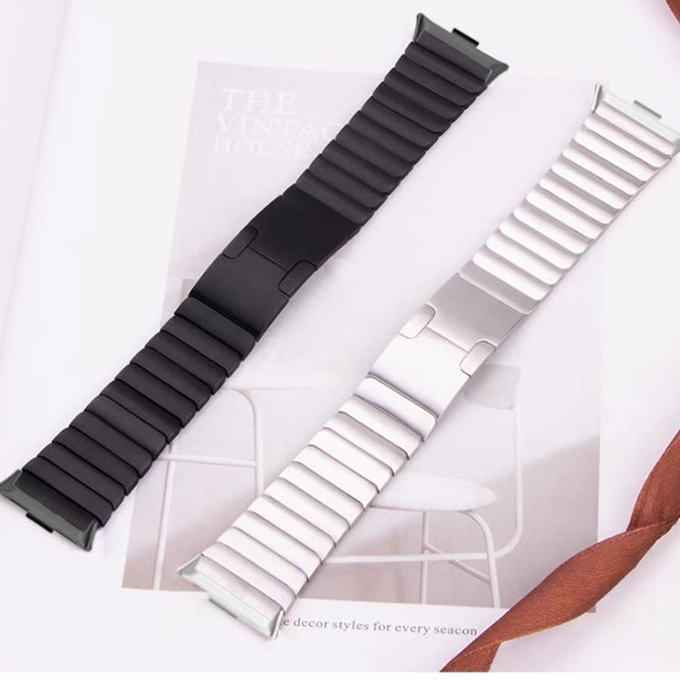 One Beads Dual-Press Butterfly Buckle Stainless Steel Watch Band, For Xiaomi Band 10 Pro / Redmi Watch 6 / 5