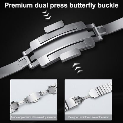 One Beads Dual-Press Butterfly Buckle Titanium Alloy Watch Band, For Xiaomi Band 10 Pro / Redmi Watch 6 / 5