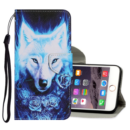 Coloured Drawing Pattern Horizontal Flip PU Leather Case with Holder & Card Slots & Wallet & Lanyard, For iPhone 6 & 6s, For iPhone 6 Plus & 6s Plus, For iPhone 8 Plus & 7 Plus
