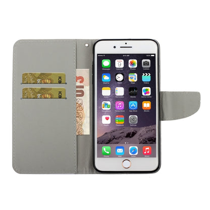 Coloured Drawing Pattern Horizontal Flip PU Leather Case with Holder & Card Slots & Wallet & Lanyard, For iPhone 6 & 6s, For iPhone 6 Plus & 6s Plus, For iPhone 8 Plus & 7 Plus