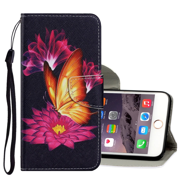 Coloured Drawing Pattern Horizontal Flip PU Leather Case with Holder & Card Slots & Wallet & Lanyard, For iPhone 6 & 6s, For iPhone 6 Plus & 6s Plus, For iPhone 8 Plus & 7 Plus