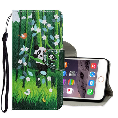 Coloured Drawing Pattern Horizontal Flip PU Leather Case with Holder & Card Slots & Wallet & Lanyard, For iPhone 8 & 7, For iPhone 11, For iPhone 11 Pro