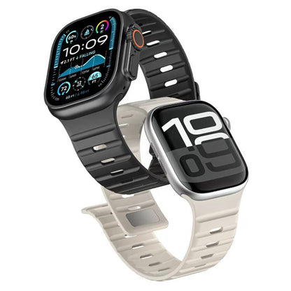 xDfind Magnetic Norman Buckle Silicone Watch Band, For Apple Watch 42 / 44 / 45 / 46 / 49mm, For Apple Watch 38 / 40 / 41 / S11 42mm