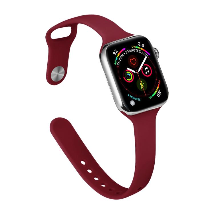 xDfind Small Waist Reverse Buckle Silicone Watch Band, For Apple Watch 42 / 44 / 45 / 46 / 49mm, For Apple Watch 38 / 40 / 41 / S11 42mm