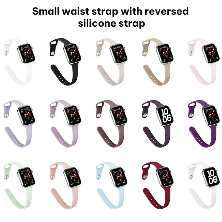 xDfind Small Waist Reverse Buckle Silicone Watch Band, For Apple Watch 42 / 44 / 45 / 46 / 49mm, For Apple Watch 38 / 40 / 41 / S11 42mm