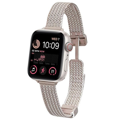 xDfind Wheat Ear Magnetic Buckle Stainless Steel Watch Band, For Apple Watch 42 / 44 / 45 / 46 / 49mm, For Apple Watch 38 / 40 / 41 / S10 42mm