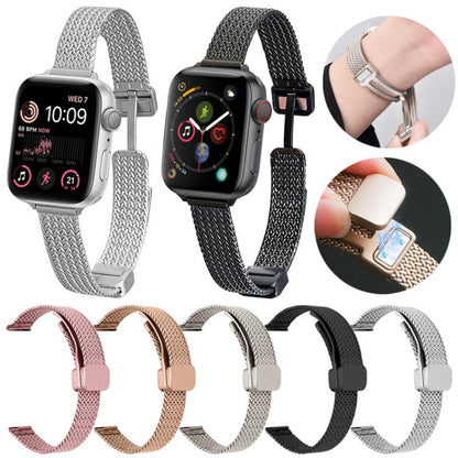 xDfind Wheat Ear Magnetic Buckle Stainless Steel Watch Band, For Apple Watch 42 / 44 / 45 / 46 / 49mm, For Apple Watch 38 / 40 / 41 / S10 42mm