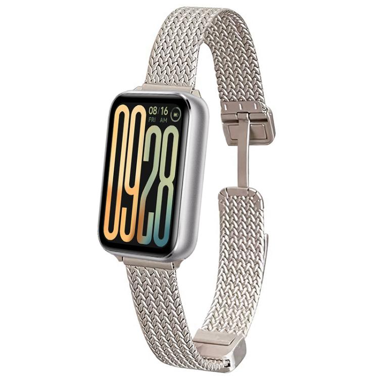 xDfind Wheat Ear Magnetic Buckle Stainless Steel Watch Band, For Xiaomi Band 10 Pro / 9 Pro / Redmi Watch 6, For Xiaomi Smart Band 10 / 9 / 8 NFC