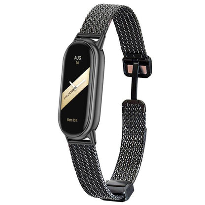xDfind Wheat Ear Magnetic Buckle Stainless Steel Watch Band, For Xiaomi Band 10 Pro / 9 Pro / Redmi Watch 6, For Xiaomi Smart Band 10 / 9 / 8 NFC