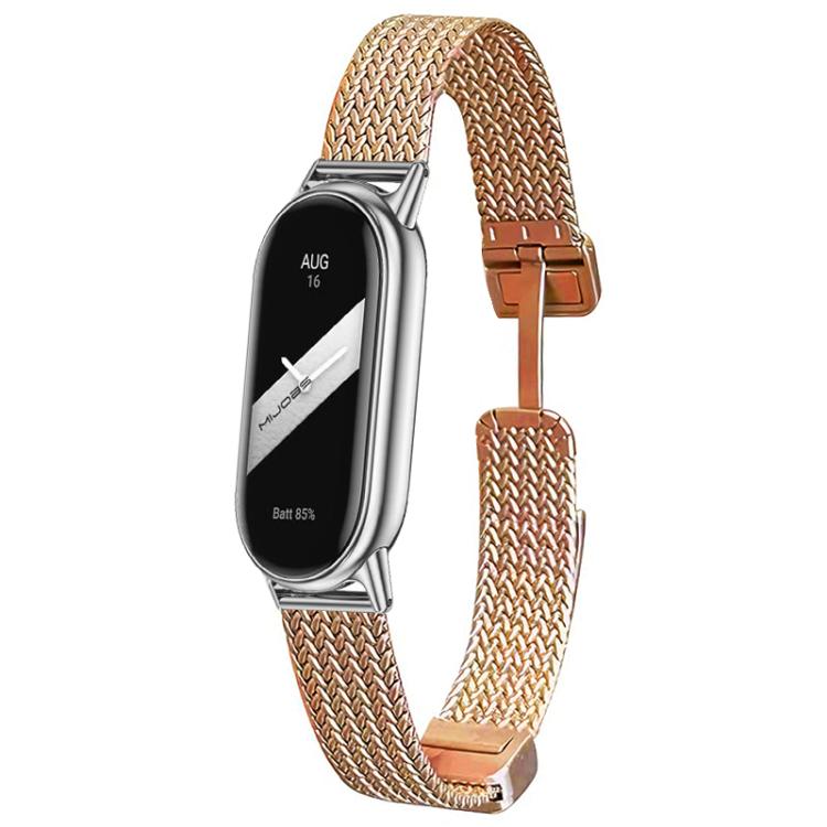 xDfind Wheat Ear Magnetic Buckle Stainless Steel Watch Band, For Xiaomi Band 10 Pro / 9 Pro / Redmi Watch 6, For Xiaomi Smart Band 10 / 9 / 8 NFC