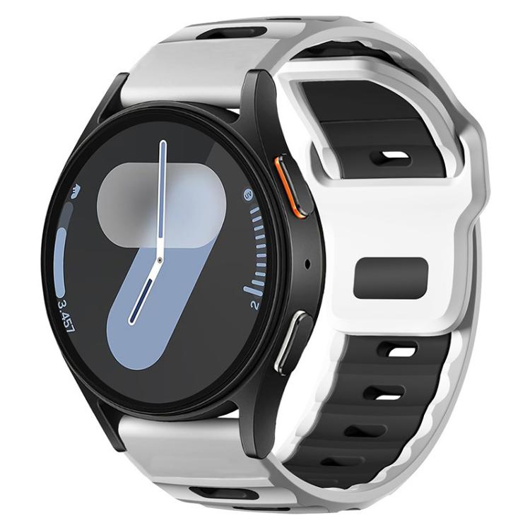 xDfind Flat-head Dual-color Silicone Watch Band, For Samsung Galaxy Watch Ultra / Ultra 2025, For Samsung Galaxy Watch8 / Watch8 Classic, For Samsung Galaxy Watch7 / FE / 6 / 5 / 4