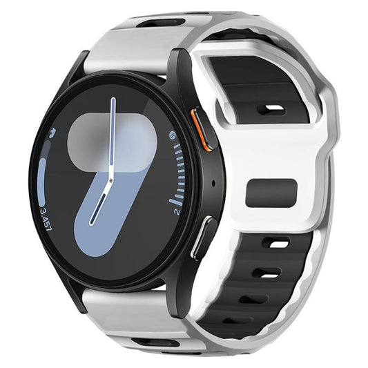 xDfind Flat-head Dual-color Silicone Watch Band, For Samsung Galaxy Watch Ultra / Ultra 2025, For Samsung Galaxy Watch8 / Watch8 Classic, For Samsung Galaxy Watch7 / FE / 6 / 5 / 4