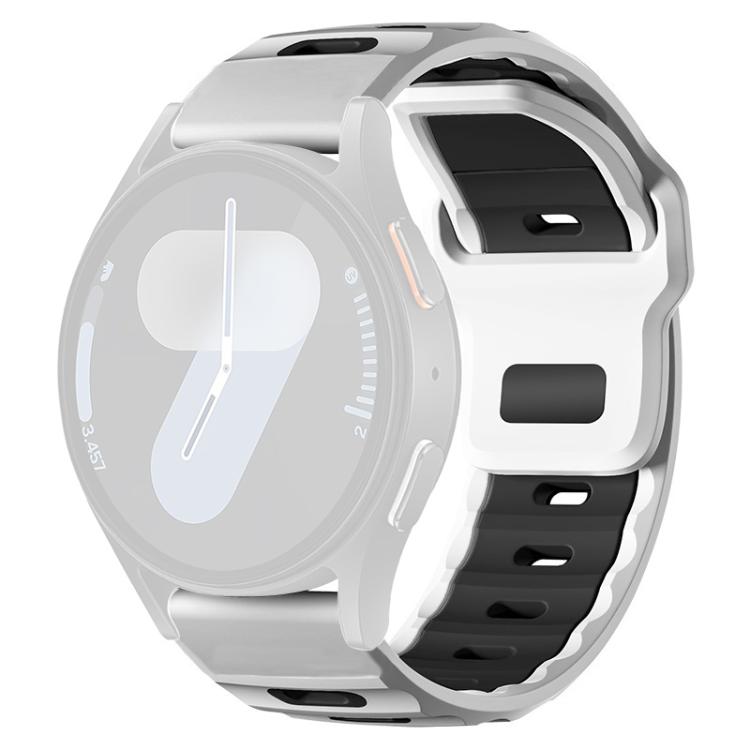 xDfind Flat-head Dual-color Silicone Watch Band, For Samsung Galaxy Watch Ultra / Ultra 2025, For Samsung Galaxy Watch8 / Watch8 Classic, For Samsung Galaxy Watch7 / FE / 6 / 5 / 4