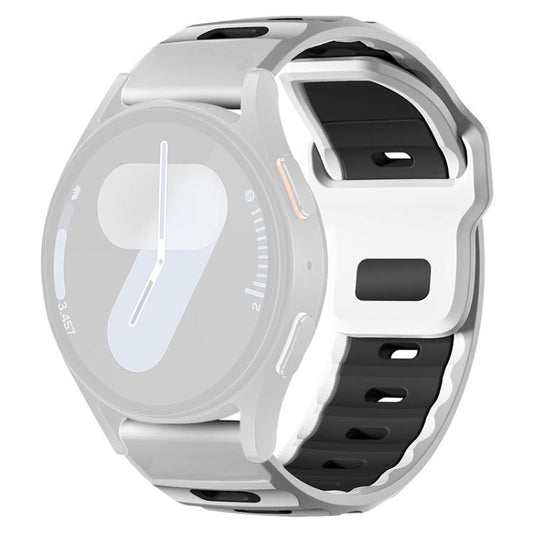 xDfind Flat-head Dual-color Silicone Watch Band, For Samsung Galaxy Watch7 / FE / 6 / 5 / 4