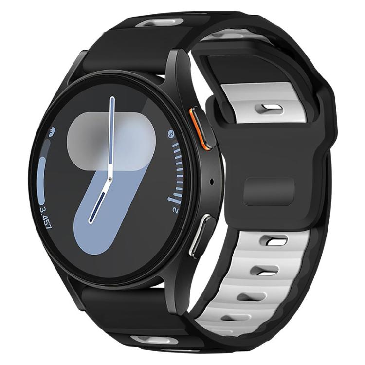 xDfind Flat-head Dual-color Silicone Watch Band, For Samsung Galaxy Watch Ultra / Ultra 2025, For Samsung Galaxy Watch8 / Watch8 Classic, For Samsung Galaxy Watch7 / FE / 6 / 5 / 4