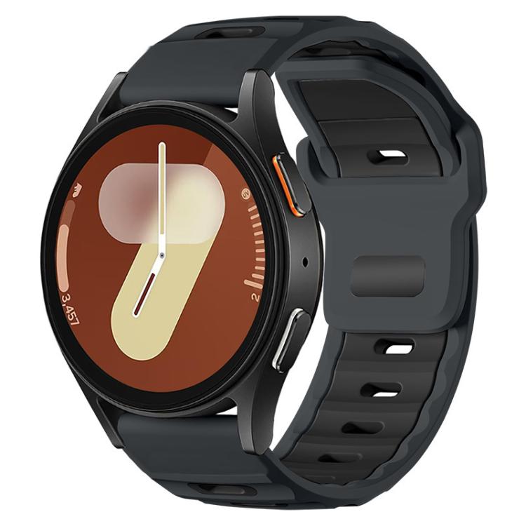 xDfind Flat-head Dual-color Silicone Watch Band, For Samsung Galaxy Watch Ultra / Ultra 2025, For Samsung Galaxy Watch8 / Watch8 Classic, For Samsung Galaxy Watch7 / FE / 6 / 5 / 4