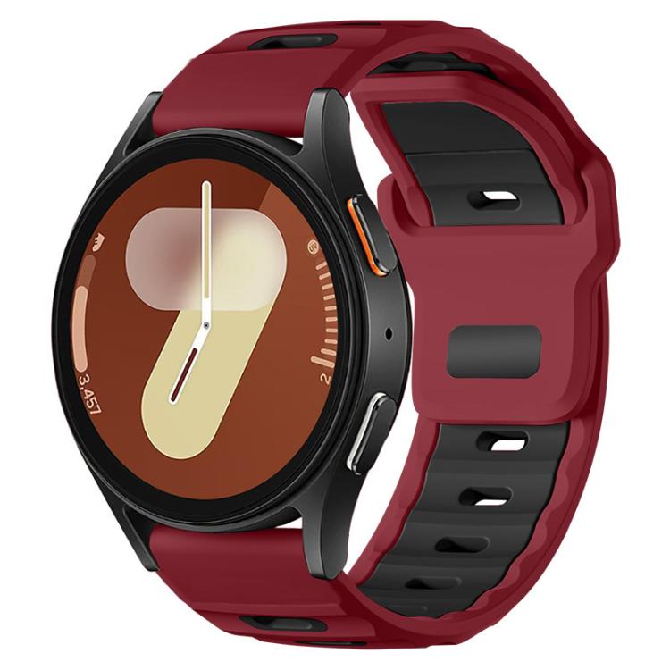 xDfind Flat-head Dual-color Silicone Watch Band, For Samsung Galaxy Watch Ultra / Ultra 2025, For Samsung Galaxy Watch8 / Watch8 Classic, For Samsung Galaxy Watch7 / FE / 6 / 5 / 4