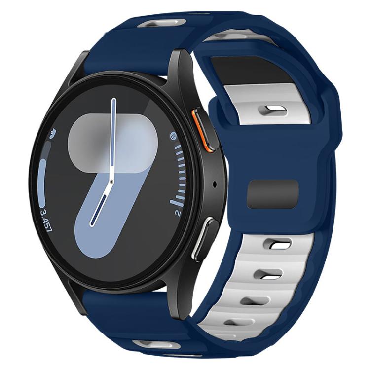 xDfind Flat-head Dual-color Silicone Watch Band, For Samsung Galaxy Watch Ultra / Ultra 2025, For Samsung Galaxy Watch8 / Watch8 Classic, For Samsung Galaxy Watch7 / FE / 6 / 5 / 4