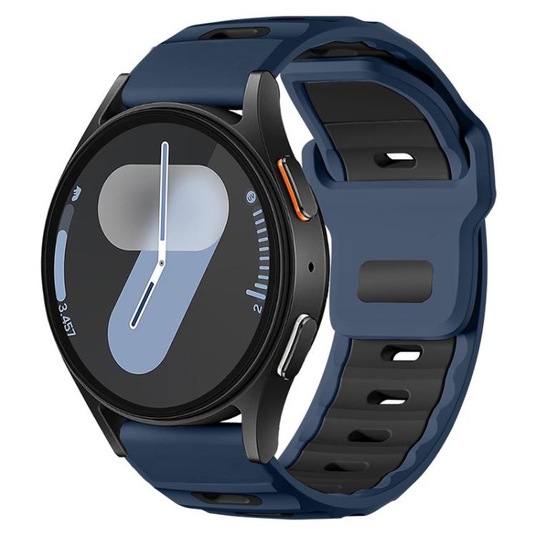 xDfind Flat-head Dual-color Silicone Watch Band, For Samsung Galaxy Watch Ultra / Ultra 2025, For Samsung Galaxy Watch8 / Watch8 Classic, For Samsung Galaxy Watch7 / FE / 6 / 5 / 4