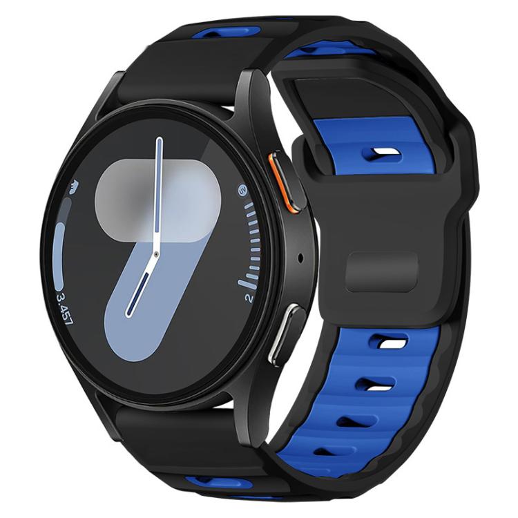 xDfind Flat-head Dual-color Silicone Watch Band, For Samsung Galaxy Watch Ultra / Ultra 2025, For Samsung Galaxy Watch8 / Watch8 Classic, For Samsung Galaxy Watch7 / FE / 6 / 5 / 4