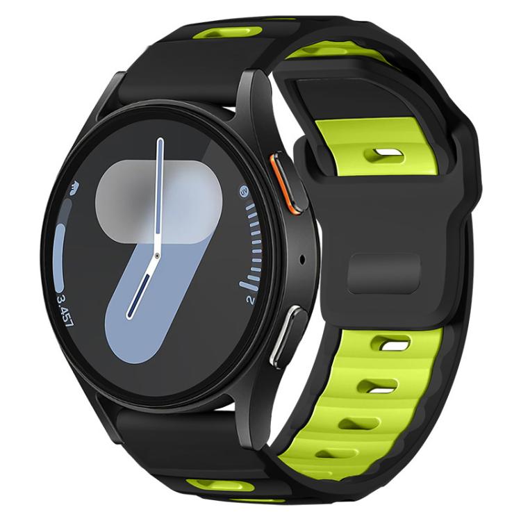 xDfind Flat-head Dual-color Silicone Watch Band, For Samsung Galaxy Watch Ultra / Ultra 2025, For Samsung Galaxy Watch8 / Watch8 Classic, For Samsung Galaxy Watch7 / FE / 6 / 5 / 4