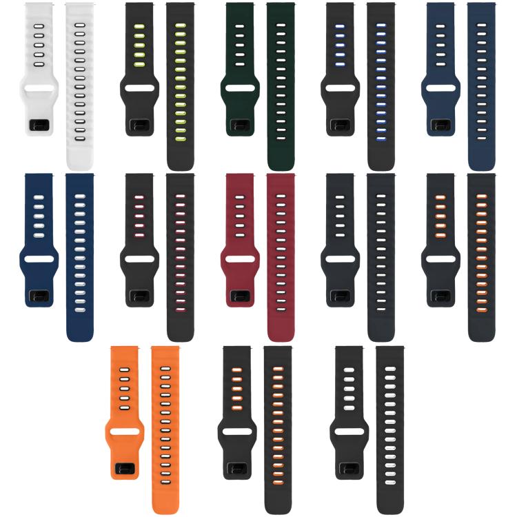 xDfind Flat-head Dual-color Silicone Watch Band, For Samsung Galaxy Watch Ultra / Ultra 2025, For Samsung Galaxy Watch8 / Watch8 Classic, For Samsung Galaxy Watch7 / FE / 6 / 5 / 4
