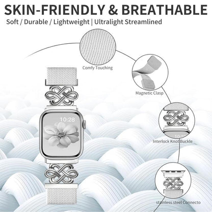 xDfind Chinese Knot Nylon Braided Magnetic Buckle Watch Band, For Apple Watch 42 / 44 / 45 / 46 / 49mm, For Apple Watch 38 / 40 / 41 / S11 42mm