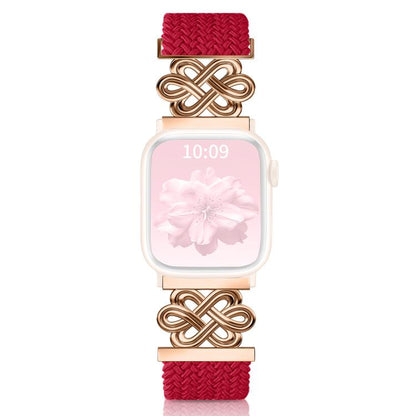 xDfind Chinese Knot Nylon Rainbow Braided Magnetic Buckle Watch Band, For Apple Watch 42 / 44 / 45 / 46 / 49mm, For Apple Watch 38 / 40 / 41 / S11 42mm