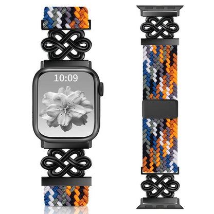 xDfind Chinese Knot Nylon Rainbow Braided Magnetic Buckle Watch Band, For Apple Watch 42 / 44 / 45 / 46 / 49mm, For Apple Watch 38 / 40 / 41 / S11 42mm