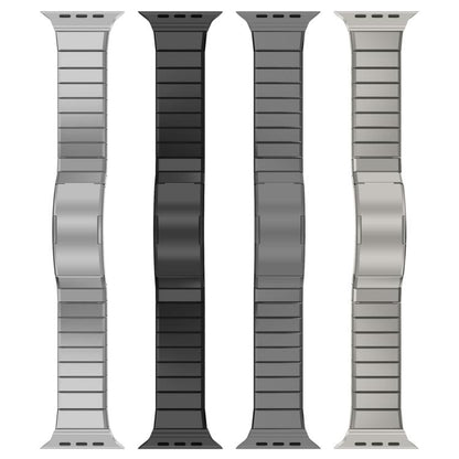One Bead Folding Clasp Metal Titanium Alloy Watch Band, For Apple Watch 46mm / 49mm / 45mm / 44mm, For Apple Watch 42mm / 41mm / 40mm / 38mm