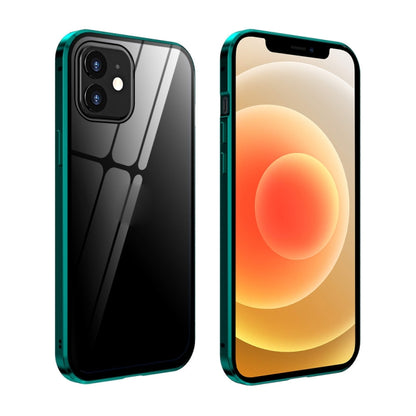 Double Sides Tempered Glass Magnetic Adsorption Metal Frame Anti-peep Screen Case, For iPhone 12 Pro Max, For iPhone 12 / 12 Pro, For iPhone 12 mini