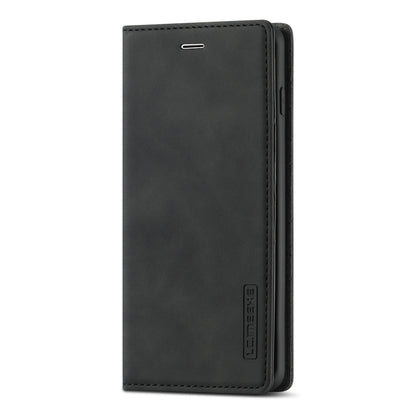 LC.IMEEKE Strong Magnetism Ultra-thin Horizontal Flip Shockproof Matte TPU + PU Leather Case with Holder & Card Slots & Wallet, For Samsung Galaxy S10+