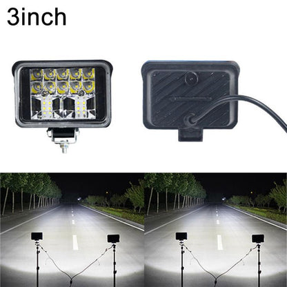 DC 12V-80V LED Super Bright Headlight Beam Driving Light for Electric Vehicle, Tractor, ATV/UTV, 15-LEDs Single Light, 3 inch 18-LEDs Single Light, 4 inch 30-LEDs High Low Light, 5 inch 48-LEDs High Low Light, 7 inch 57-LEDs High Low Light             ...