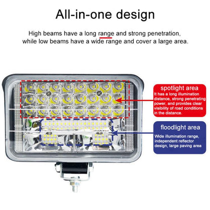 DC 12V-80V LED Super Bright Headlight Beam Driving Light for Electric Vehicle, Tractor, ATV/UTV, 15-LEDs Single Light, 3 inch 18-LEDs Single Light, 4 inch 30-LEDs High Low Light, 5 inch 48-LEDs High Low Light, 7 inch 57-LEDs High Low Light             ...