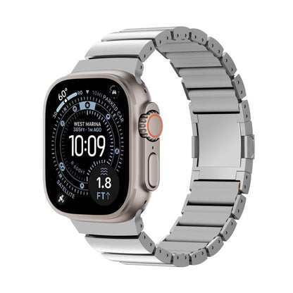 Magnetic Clasp One Beads Silicone Titanium Alloy Watch Band, For Apple Watch 46mm / 49mm / 45mm / 44mm, For Apple Watch 42mm / 41mm / 40mm / 38mm