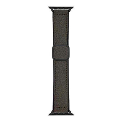 xDfind Litchi Texture Vegan Leather Magnetic Buckle Watch Band, For Apple Watch 42 / 44 / 45 / 46 / 49mm, For Apple Watch 38 / 40 / 41 / S11 42mm