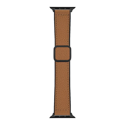 xDfind Litchi Texture Vegan Leather Magnetic Buckle Watch Band, For Apple Watch 42 / 44 / 45 / 46 / 49mm, For Apple Watch 38 / 40 / 41 / S11 42mm