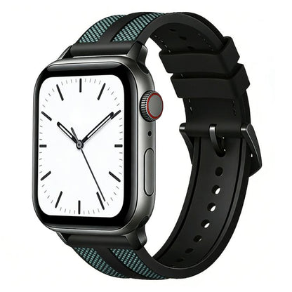 xDfind Flame Hybrid Nylon Braid Silicone Watch Band, For Apple Watch 42 / 44 / 45 / 46 / 49mm, For Apple Watch 38 / 40 / 41 / S11 42mm