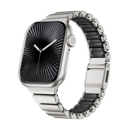 One-bead Waist Stainless Steel Norman Buckle Magnetic Watch Band, For Apple Watch 46mm / 49mm / 45mm / 44mm, For Apple Watch 42mm / 41mm / 40mm / 38mm