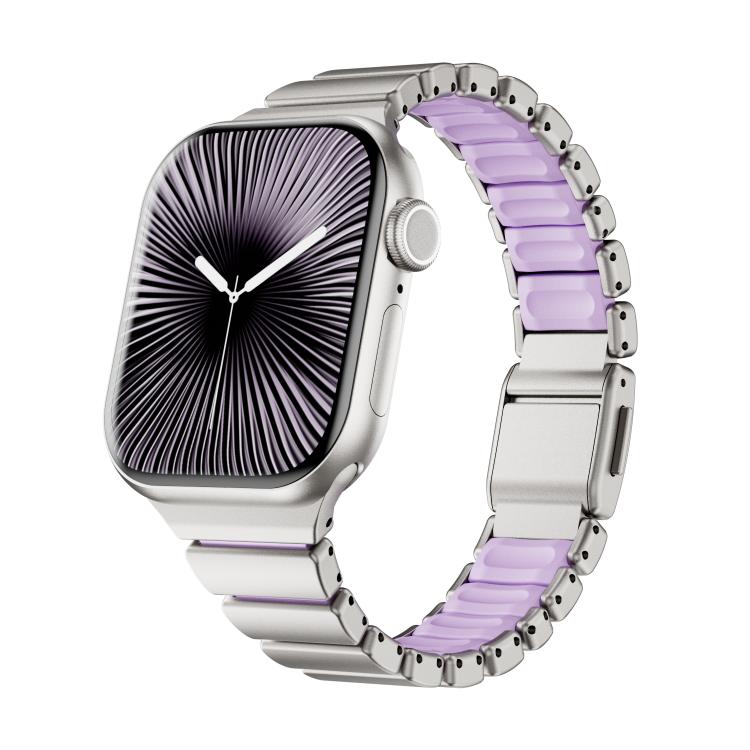 One-bead Waist Stainless Steel Norman Buckle Magnetic Watch Band, For Apple Watch 46mm / 49mm / 45mm / 44mm, For Apple Watch 42mm / 41mm / 40mm / 38mm