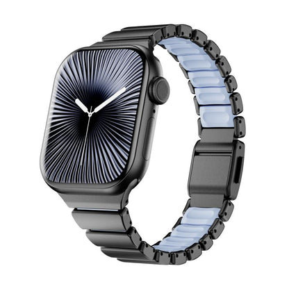 One-bead Waist Stainless Steel Norman Buckle Magnetic Watch Band, For Apple Watch 46mm / 49mm / 45mm / 44mm, For Apple Watch 42mm / 41mm / 40mm / 38mm