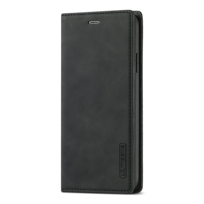 LC.IMEEKE Strong Magnetism Ultra-thin Horizontal Flip Shockproof Matte TPU + PU Leather Case with Holder & Card Slots & Wallet, For iPhone 11, For iPhone 11 Pro, For iPhone 11 Pro Max, For iPhone SE 2022 / SE 2020 / 8 / 7