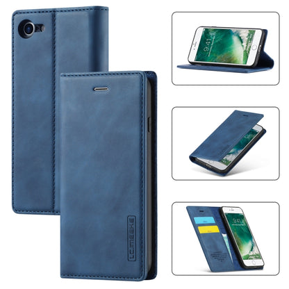 LC.IMEEKE Strong Magnetism Ultra-thin Horizontal Flip Shockproof Matte TPU + PU Leather Case with Holder & Card Slots & Wallet, For iPhone 11, For iPhone 11 Pro, For iPhone 11 Pro Max, For iPhone SE 2022 / SE 2020 / 8 / 7
