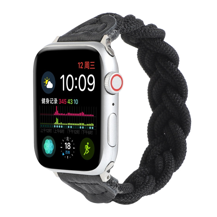 Elastic Woven Watchband For Apple Watch Series 6 & SE & 5 & 4 40mm / 3 & 2 & 1 38mm, 120mm, 130mm, 150mm
