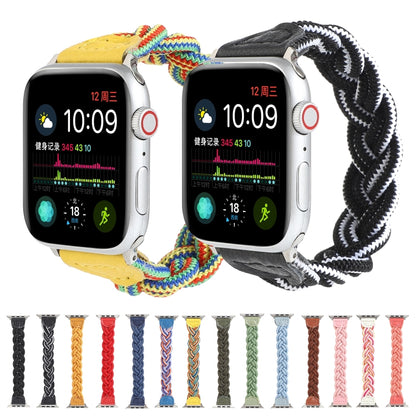Elastic Woven Watchband For Apple Watch Series 6 & SE & 5 & 4 40mm / 3 & 2 & 1 38mm, 120mm, 130mm, 150mm