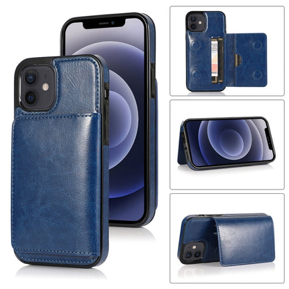 Shockproof PU + TPU Protective Case with Card Slots & Holder, For iPhone 12 mini, For iPhone 12 / 12 Pro, For iPhone 12 Pro Max