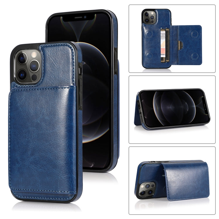 Shockproof PU + TPU Protective Case with Card Slots & Holder, For iPhone 12 mini, For iPhone 12 / 12 Pro, For iPhone 12 Pro Max